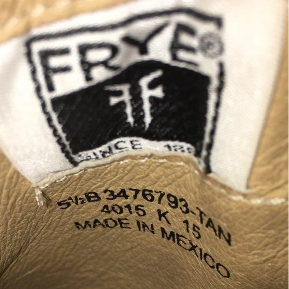 NEW!! Women’s Frye Tan Distressed Leather Buckle Ankle Boot Size 5.5B